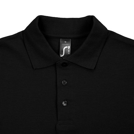 Рубашка поло мужская Spring 210, черная, размер 5XL
