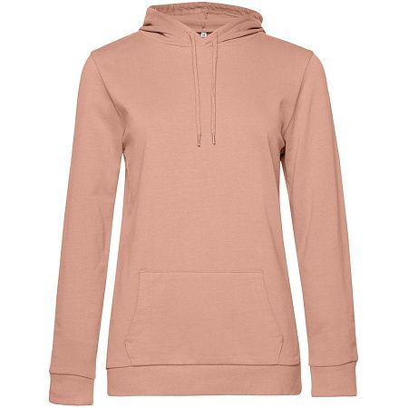 Толстовка с капюшоном женская Hoodie, бежевая (nude), размер L