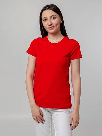 Футболка женская T-bolka Stretch Lady, красная, размер XL v2