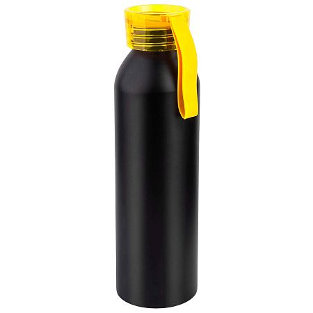 Бутылка для воды VIKING BLACK 650мл. Черная с желтой крышкой 6142.04