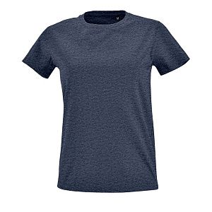 Футболка женская Imperial Fit Women, черный меланж под нанесение
