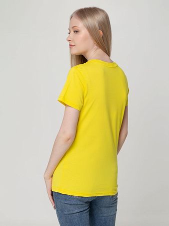 Футболка женская T-bolka Lady, желтая, размер XL