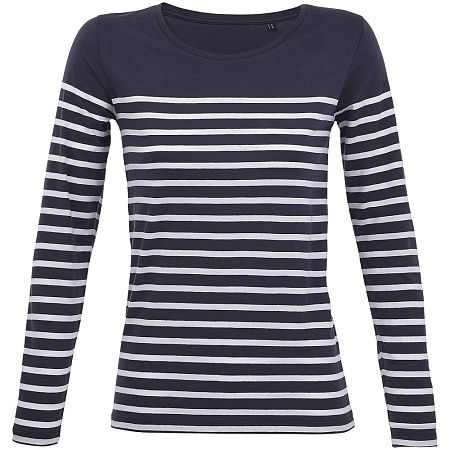 Футболка женская с длинным рукавом Matelot LSL Women, синяя с белым, размер XXL