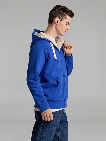 Толстовка унисекс на молнии Sherpa 280, ярко-синяя, размер XL