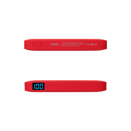 Внешний аккумулятор с подсветкой Анкор (Ancor) 5000 mAh, красный