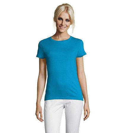 Футболка женская Regent Women, ярко-бирюзовая, размер XL