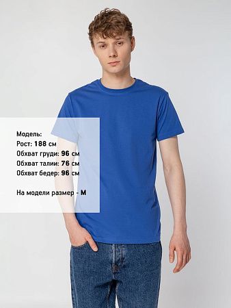 Футболка унисекс T-Bolka 160, ярко-синяя, размер L