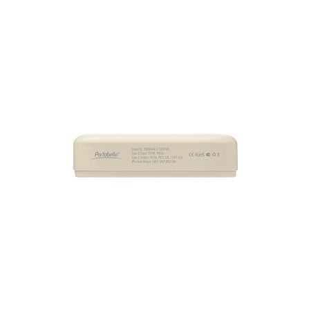 Внешний аккумулятор Юнион PD (Union PD) 10000mAh с функцией беспроводной зарядки 15W, бежевый