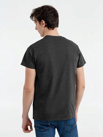 Футболка мужская Regent Fit 150, черный меланж, размер XL