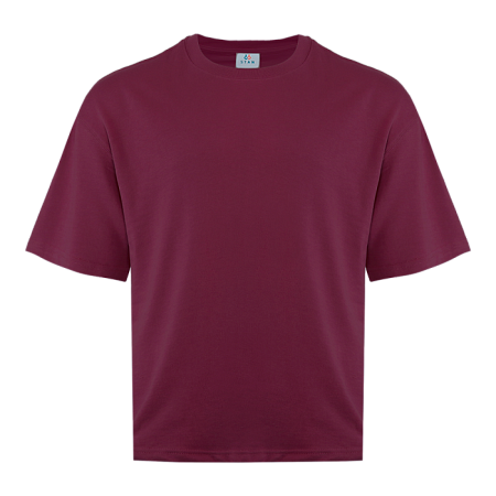 Футболка унисекс оверсайз STAN хлопок/полиэстер 260, 40, Бордовый,  (66)  (52/XL)