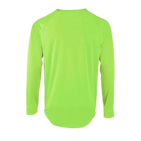 Футболка с длинным рукавом Sporty LSL Men, неоново-зеленая, размер M