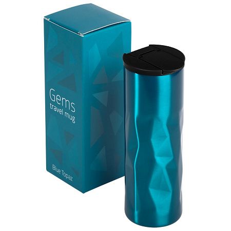 Термостакан Gems Black Sapphire, черный сапфир (синий)