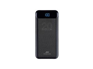 Внешний аккумулятор с дисплеем, 20000 mAh, цвет: черный