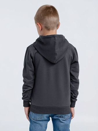 Толстовка с капюшоном детская Kirenga Kids, темно-серая (графит), размер 10 лет (130-140 см)
