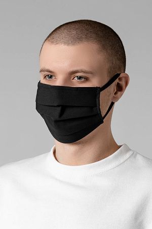 Маска гигиеническая Respire, двухслойная, немедицинская, черная, размер M