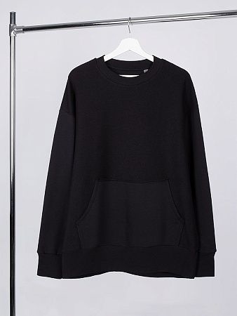 Свитшот оверсайз унисекс Vozduh, черный, размер XL/2XL