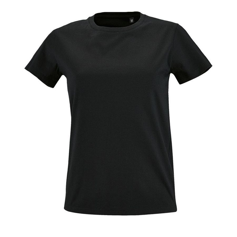 Футболка женская Imperial Fit Women, черный меланж под нанесение