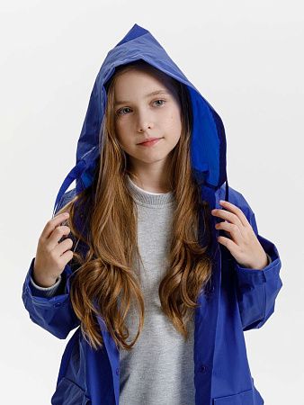 Дождевик детский RainDrop Kids, ярко-синий, размер 8 лет (118-128 см)
