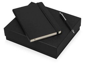 Подарочный набор Moleskine Hemingway с блокнотом А5 и ручкой, цвет: черный