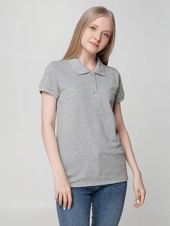 Рубашка поло женская Virma Lady, серый меланж, размер M