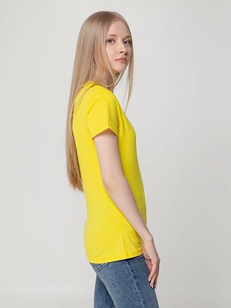 Футболка женская T-bolka Lady, желтая, размер XL