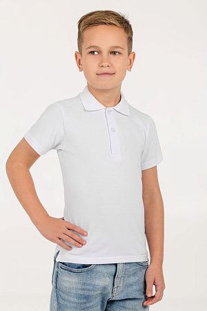 Рубашка поло детская Virma Kids, белая, размер 10 лет (130-140 см)