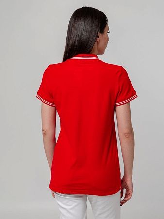 Рубашка поло женская Virma Stripes Lady, красная, размер M