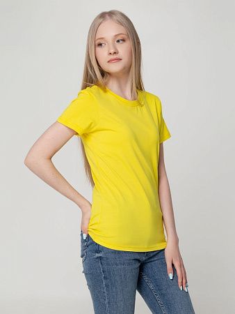 Футболка женская T-bolka Lady, желтая, размер XL