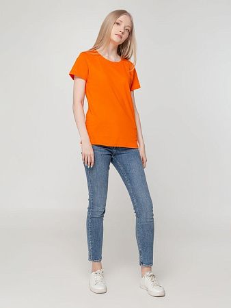 Футболка женская T-bolka Lady, оранжевая, размер XL v2