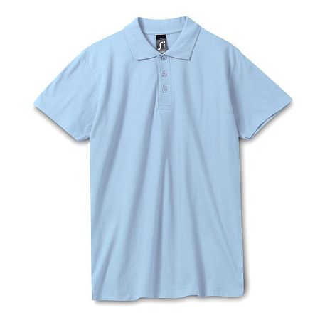 Рубашка поло мужская Spring 210, голубая, размер L