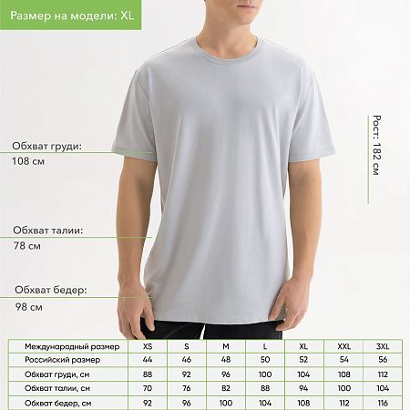 Футболка унисекс Крис (Kris), 150 гр., светло-серая, размер L