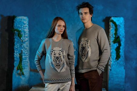 Джемпер Totem Bear, серый, размер XS
