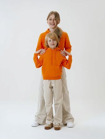 Худи детское Kirenga Kids 2.0, оранжевое, размер 8 лет (118-128 см)