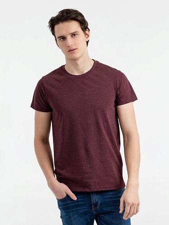 Футболка мужская Regent Fit 150, бордовый меланж, размер XXL
