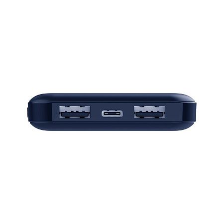 Внешний аккумулятор (powerbank) «Amper», 10 000 mAH, 5V 2.0 A, темно-синий