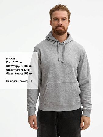 Толстовка унисекс Spencer, серый меланж, размер M