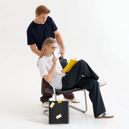 Футболка унисекс Крис (Kris), 150 гр., темно-синяя, размер XXXL