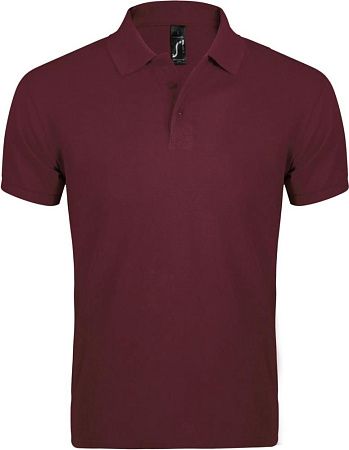 Рубашка поло мужская Prime Men 200 бордовая, размер L