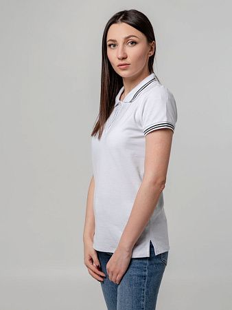 Рубашка поло женская Virma Stripes Lady, белая, размер S