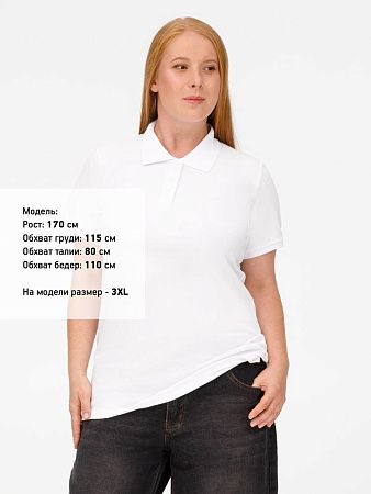 Рубашка поло женская Virma Lady, белая, размер 3XL