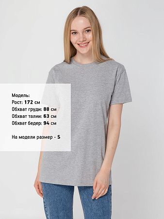 Футболка унисекс T-Bolka 160, серый меланж, размер 6XL